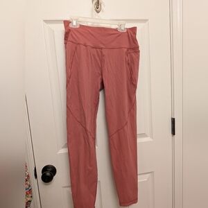 Sweaty Betty Dusty Rose High-Waisted Power Leggings 7/8 Length